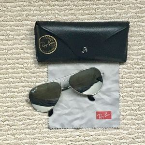 Ray-Ban | Unisex Polarized Mirrored Aviators
